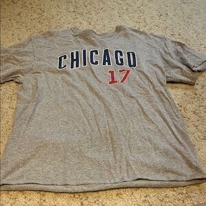 Genuine Merchandise Gray and Red Short Sleeve Tee